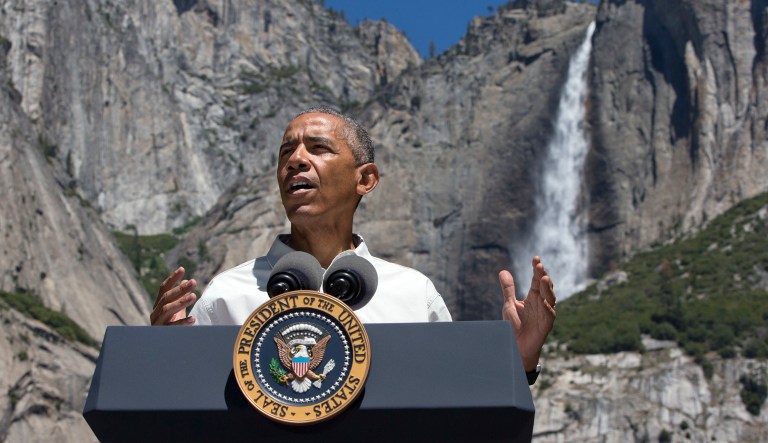 Former President Barack Obama's unilateral declaration of millions of acres of land as national monuments and parks was a political move, designed to thwart gas and oil drilling. (AP Photo/Jacquelyn Martin)