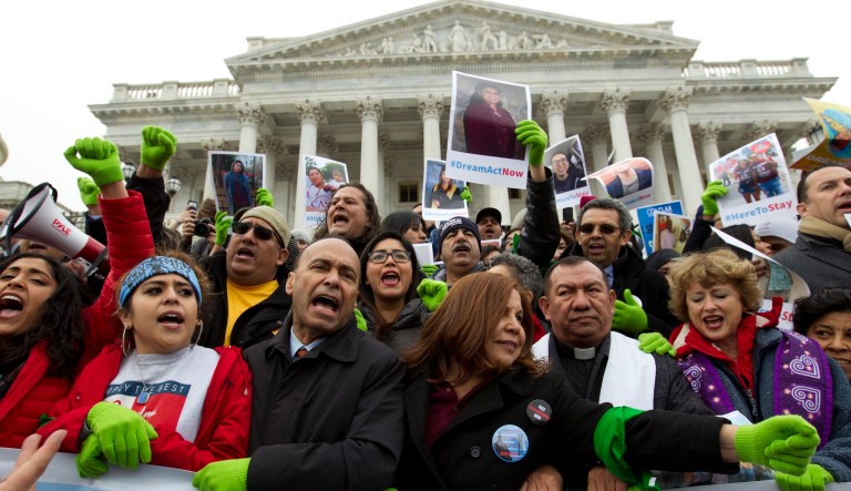 The debate over the Deferred Action for Childhood Arrivals program has devolved into a fixation on crass words and shallow arguments while completely ignoring substantive discussion. ( AP Photo/Jose Luis Magana)