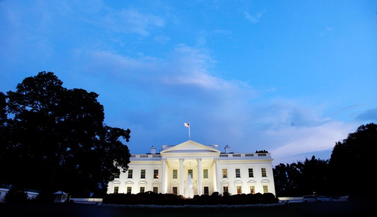 Secret Service agents arrested an individual outside the White House Thursday night. (AP Photo/Pablo Martinez Monsivais)