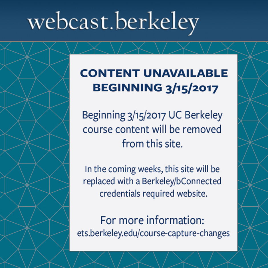 Berkeley Goes Offline