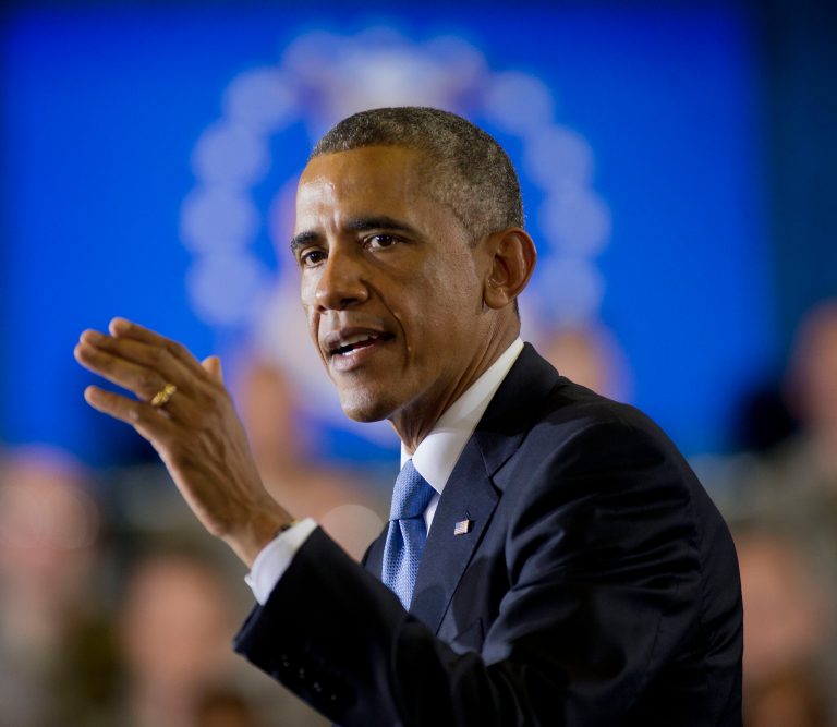 President Obama spoke at US Central Command (CentCom) at MacDill Air Force Base, Fla., Wednesday, Sept. 17. (AP/Pablo Martinez Monsivais)