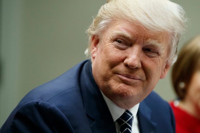 President Donald Trump listens during a meeting with leaders from small community banks, Thursday, March 9, 2017, in the Roosevelt Room of the White House in Washington. (AP Photo/Evan Vucci)