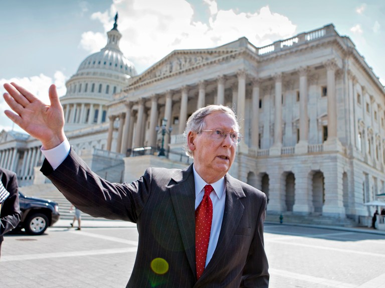 Senate Majority Leader Mitch McConnell said that Democrats should get on board with legislation aimed at curbing opioid abuse. (AP Photo/J. Scott Applewhite, File)