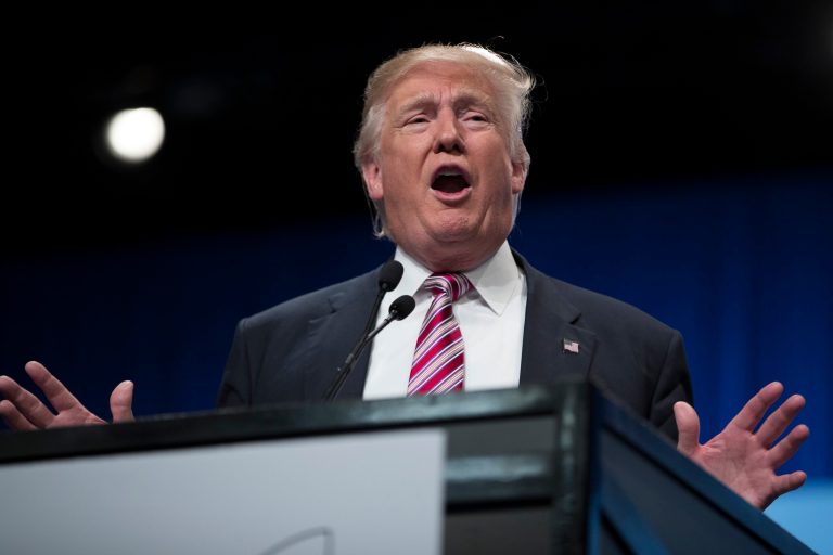 Donald Trump unloaded on Hillary Clinton and the Democrats in a tweetstorm Wednesday morning. (AP Photo/Evan Vucci)