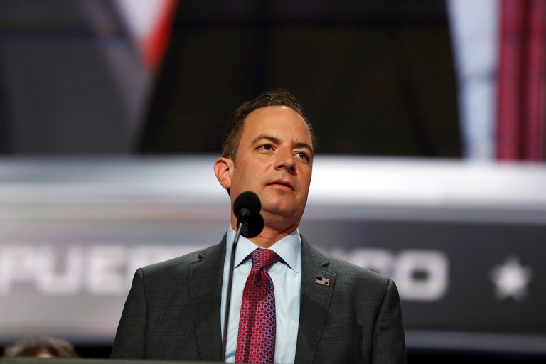 RNC Chairman Reince Priebus said that Donald Trump wasn't claiming to be passing on "factual information" when he linked Sen. Ted Cruz's dad to JFK's assassin. (AP Photo/Carolyn Kaster)