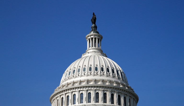 The bill passed 66-32, and President Trump has until the end of Friday to sign it into law to avoid a partial government shutdown. (AP Photo/Jacquelyn Martin)