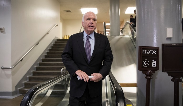 The statement on Monday was an indication McCain plans to keep up the pressure despite his dire medical issues. (AP Photo/J. Scott Applewhite)