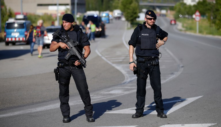 Police confirmed that the fugitive Barcelona van attack suspect Younes Abouyaaqoub has been shot down in a small town outside the city. (AP Photo/Manu Fernandez)