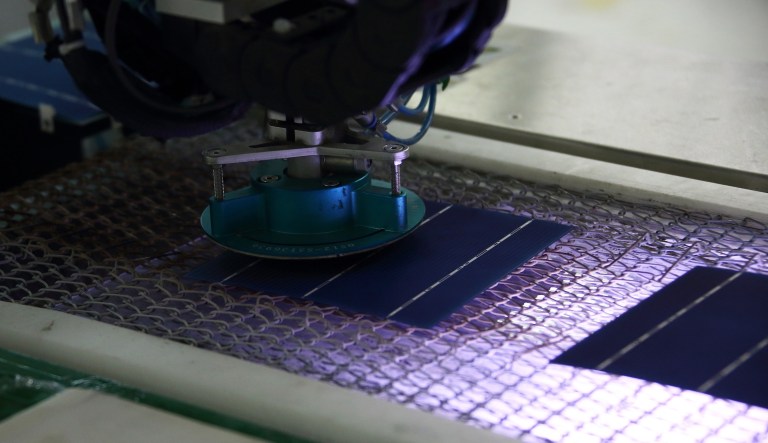 Roughly 65 percent of all solar modules are made in China, and seven of the top 10 module manufacturers are Chinese. (Tomohiro Ohsumi/Bloomberg)