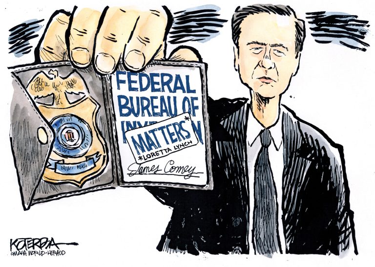 Editorial cartoon: Federal Bureau of ‘Matters’