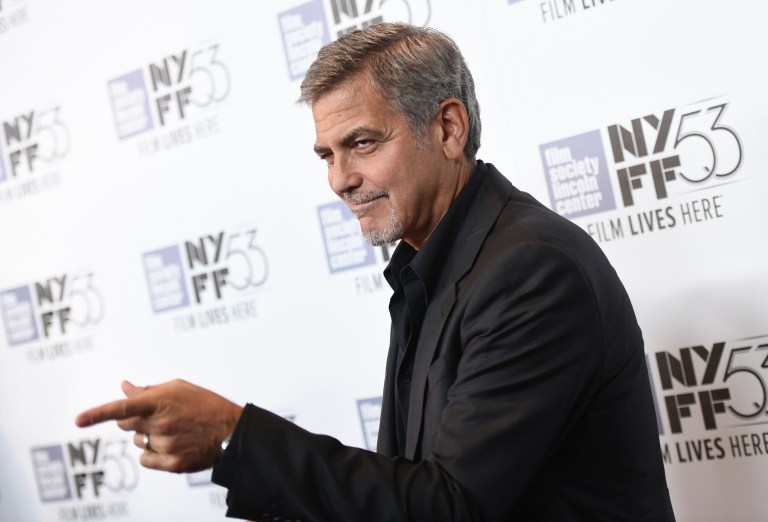 Actor George Clooney attends a special 15th anniversary screening of, 