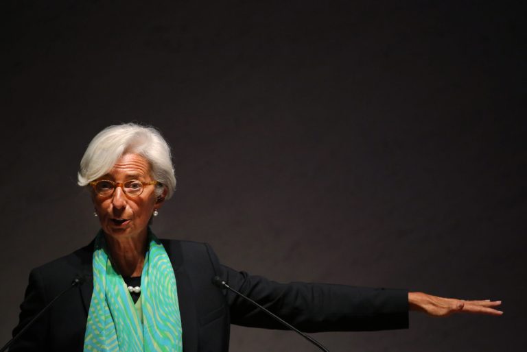 IMF chief Christine Lagarde delivers a speech during the World Assembly for Women (WAW! Tokyo 2014) at Japan Business Federation in Tokyo, Friday, Sept. 12, 2014.  The head of the International Monetary Fund says equal opportunities and empowerment of women are crucial for driving a stronger global recovery, and for revitalizing Japan.(AP Photo/Eugene Hoshiko)