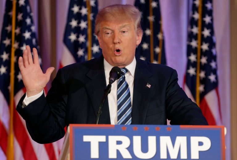Republican presidential candidate Donald Trump to speak at AIPAC. (AP Photo/Lynne Sladky)