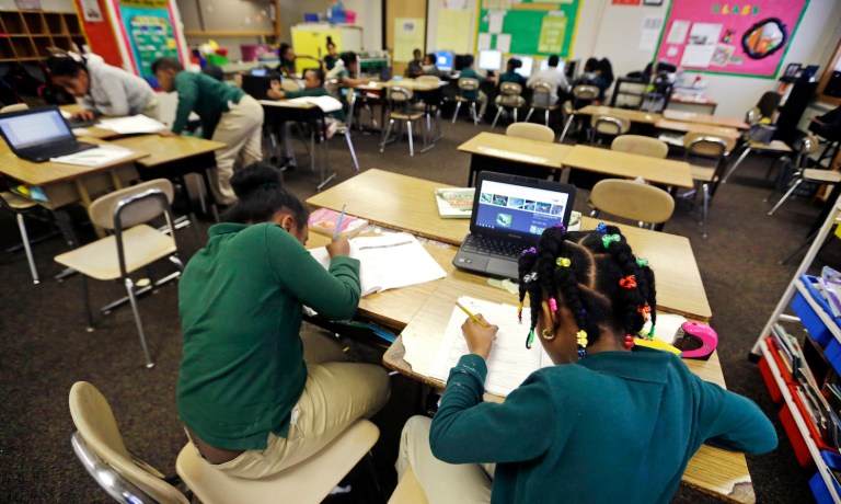Surely no one can be pleased that school choice appears to lead to lower math scores. (AP Photo/Elise Amendola)