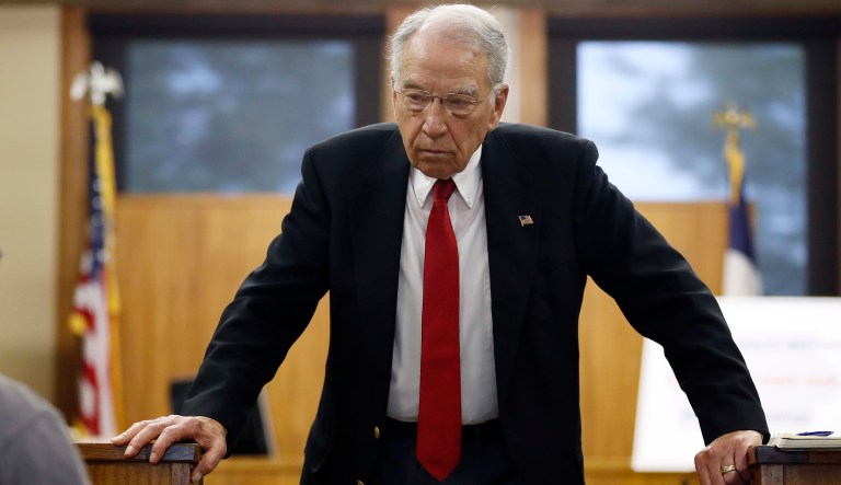 Sen. Chuck Grassley said he and the committee's top-ranking Democrat, California Sen. Dianne Feinstein, were pushing to get answers from James Comey. (AP Photo/Charlie Neibergall)