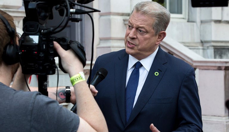 Gore drew attention to the fact that it technically isn't until the final months of Trump's current term, on Nov. 4, 2020, that America can formally withdraw from the accord. (Photo by Grant Pollard/Invision/AP)