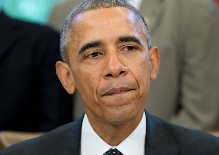President Barack Obama pauses as he speaks to the media Friday, Aug. 7, 2015, in the Oval Office of the White House in Washington. (AP Photo/Carolyn Kaster)