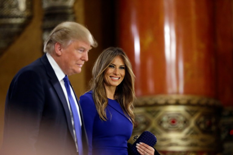 Melania Trump headed to Donald's rescue in Wisconsin. (AP Photo/Carlos Osorio)