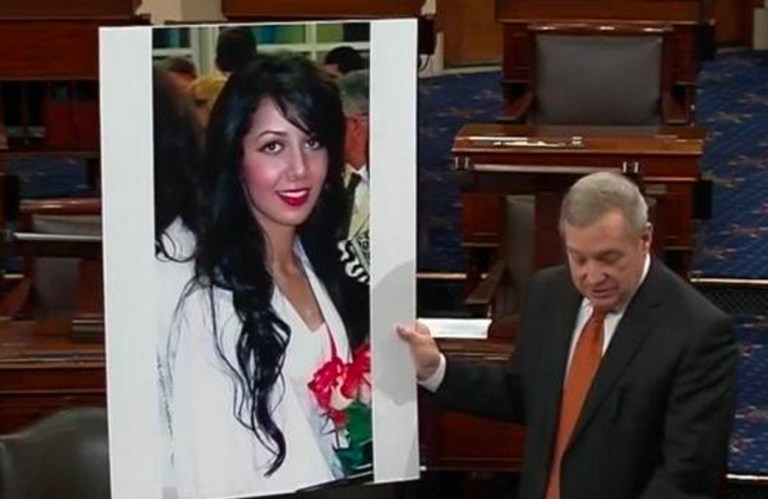 Durbin said he hopes Aaima's presence reminds Trump 