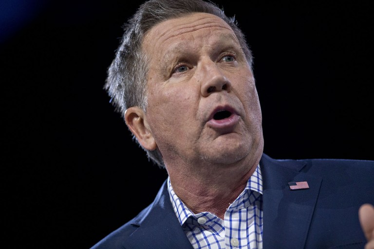 Kasich declined to attend the four-day confab in Cleveland, but is scheduled to make a series of appearances in the city while the GOP convention is underway. (Andrew Harrer/Bloomberg)