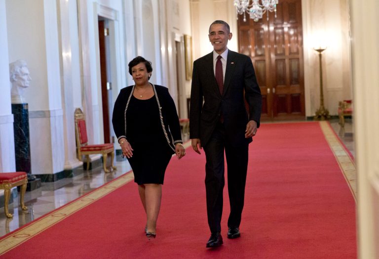 President Barack Obama and Attorney General Loretta Lynch.(AP Photo/Carolyn Kaster)