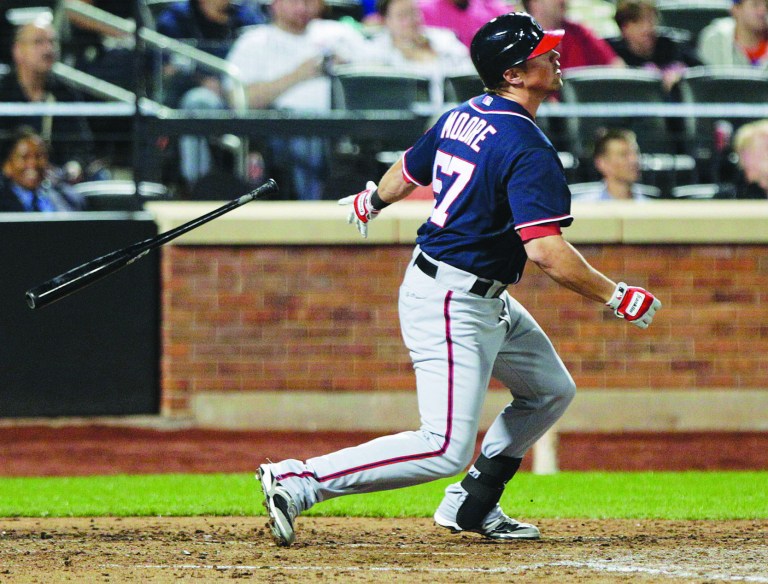 Frank Franklin II/AP
Washington Nationals rookie Tyler Moore has nine home runs and 26 RBIs.