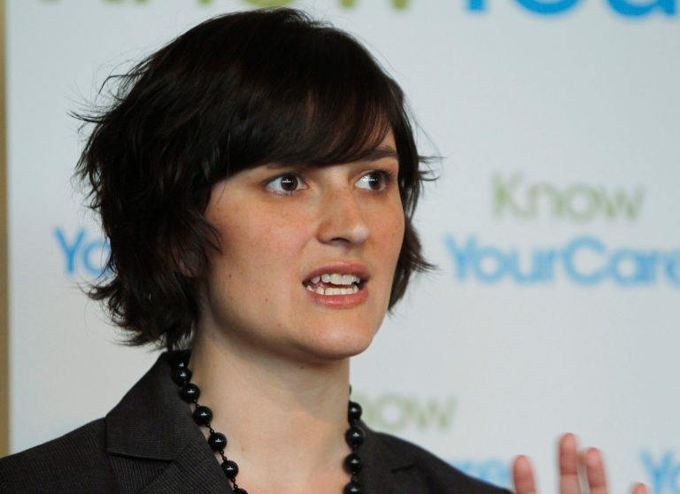 Georgetown University law student Sandra Fluke speaks at a forum on women's health care in Denver on Friday, March 23, 2012. (AP Photo/Ed Andrieski)