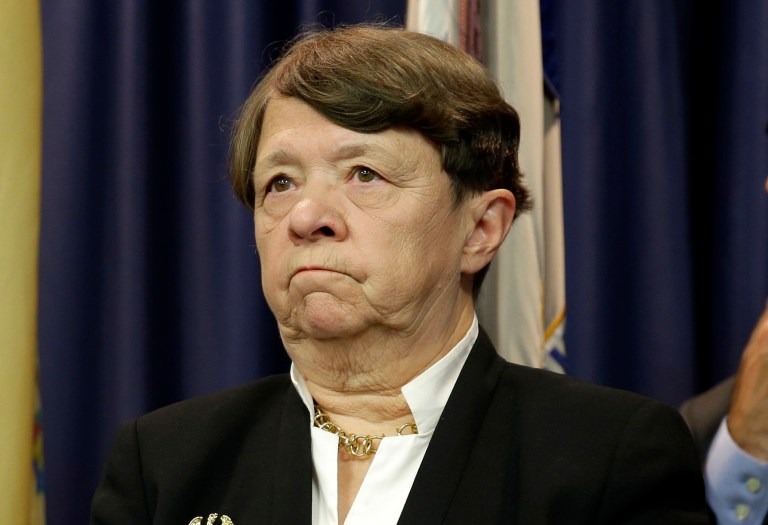 SEC Chairwoman Mary Jo White announced Monday that she intends to step down at the end of President Obama's tenure in January, ensuring that President-elect Trump will be able to fill the to market overseer role early in his administration. (AP Photo/Seth Wenig)