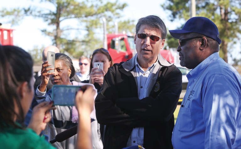 The board hailed the incumbent's opponent, Democrat Roy Cooper has a 