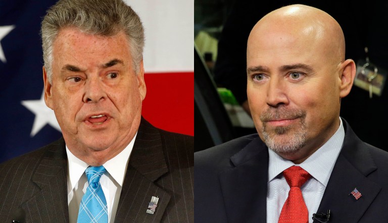 Reps. Peter King, R-N.Y., Tom MacArthur, R-N.J., and others from high-tax states say they will not vote for the Senate budget resolution this week because the GOP tax reform outline would eliminate the state and local tax deduction that brings huge savings to their constituents at tax filing time. (AP Photo/Mel Evans, File)