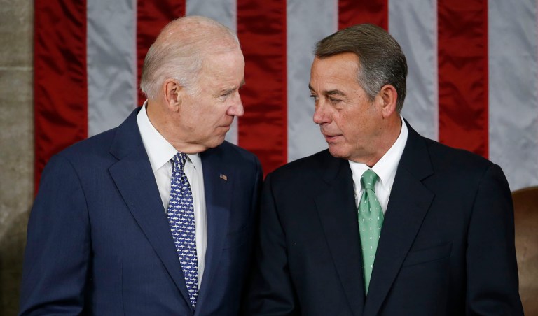 Biden, who delivered the commencement address, and Boehner were given the Laetare Medal, which is bestowed on prominent Catholics. (AP Photo/Carolyn Kaster, File)