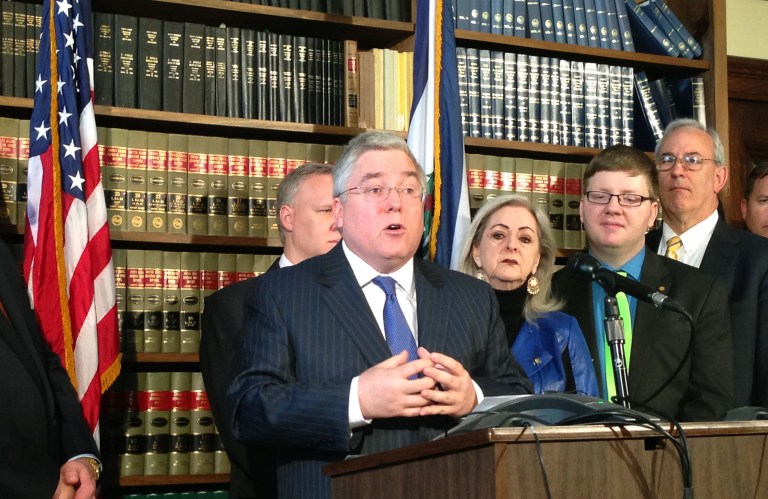 The letter, led by West Virginia Attorney General Patrick Morrisey, explained that the executive order would send a strong signal to states currently opposing the rules in court. Nearly 30 states, over half the nation, oppose the regulations. (AP Photo/John Raby)
