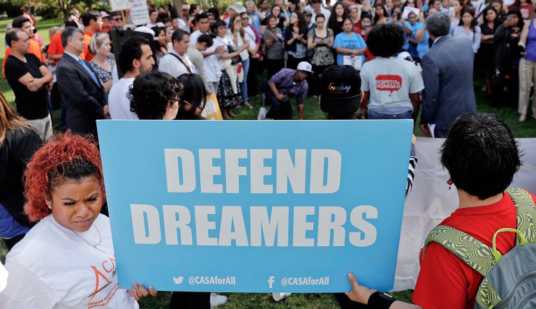 A new poll released Thursday said just 29 percent of voters think fixing the Deferred Action for Childhood Arrivals program should be a priority for Congress, down 10 points from September. (AP Photo/Pablo Martinez Monsivais)