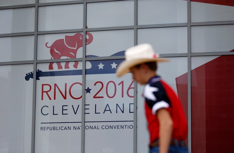 The new GOP platform calls for a national right-to-work law and reining in the labor board. (Daniel Acker/Bloomberg)