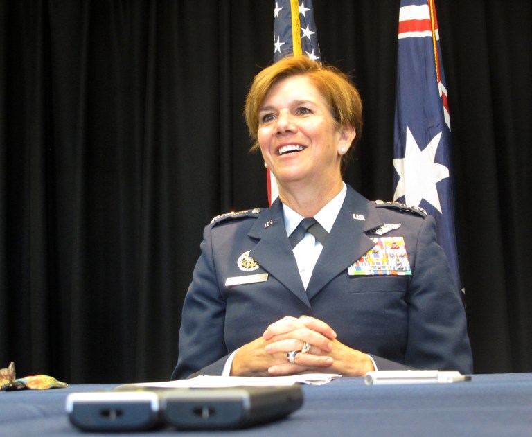 Air Force Gen. Lori Robinson, who is commander of Pacific Air Forces, will be nominated to serve as the first female head of a combatant command, Defense Secretary Ash Carter announced Friday. (AP Photo/Rod McGuirk)