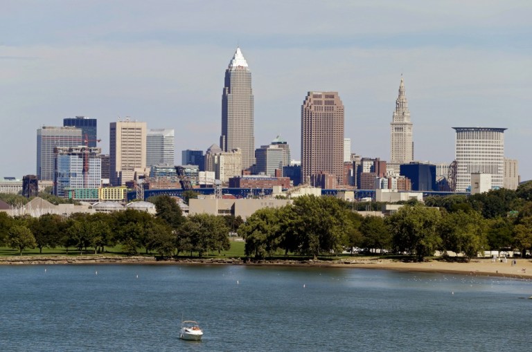 Spencer Tunick told Cleveland Scene he plans to photograph the women at sunrise on July 17, one day before the convention begins. (AP Photo)