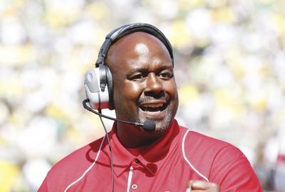 Rick Bowmer/APMaryland offensive coordinator Mike Locksley was the Terps'recruiting coordinator in 1998 under coach Ron Vanderlinden.