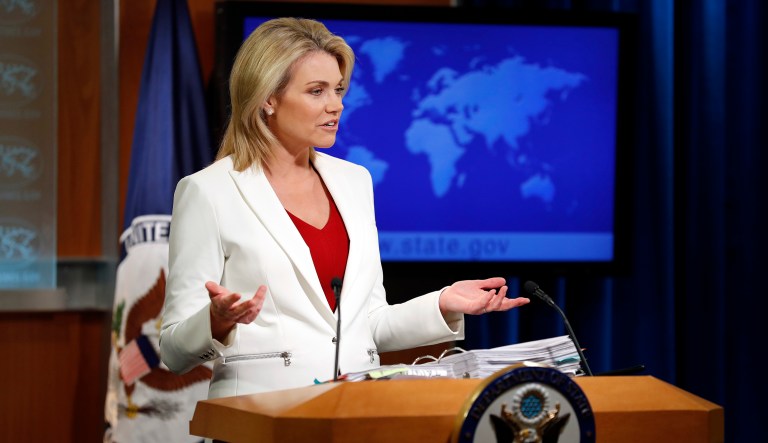 State Department spokeswoman Heather Nauert accused 
