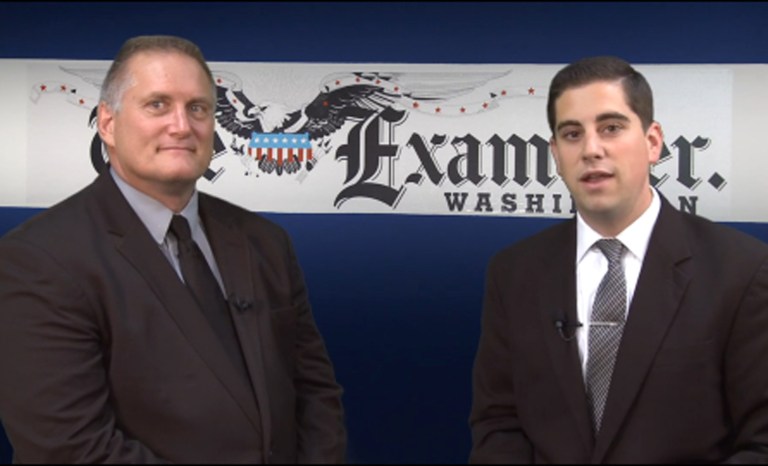 Mark Flatten, left, sat down with Steve Doty to discuss the Department of Veterans Affairs and the ongoing scandal that has plagued the agency.
