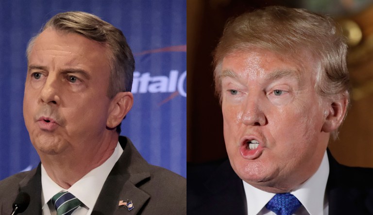 Trump had repeatedly vouched for Gillespie via tweets and robocall in the days leading up to the contest. (AP images)