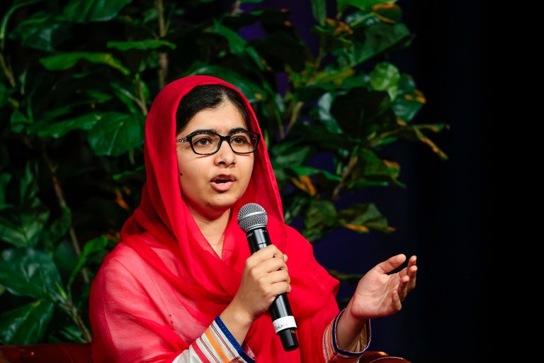 —œIt’s important that he understand that these people are in need,—? said Yousafzai, who was shot in the head when the Taliban attacked her school bus in Pakistan in 2012. (AP Photo/Nati Harnik, File)