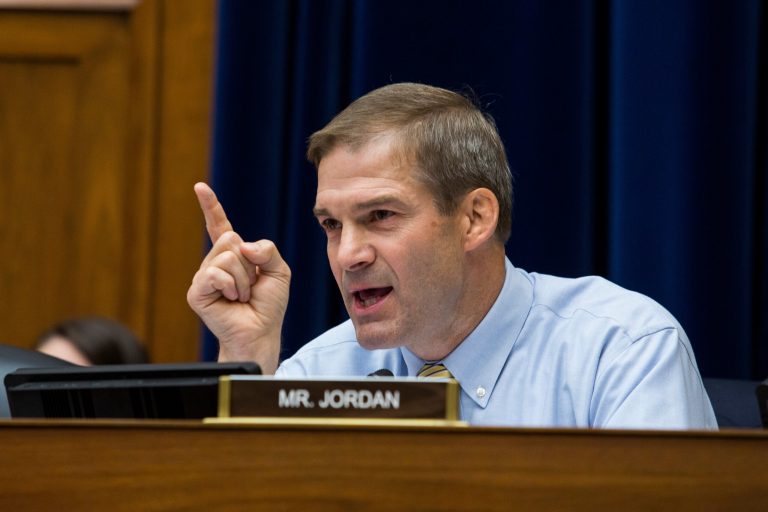Rep. Jim Jordan, R-Ohio, questions witnesses during a House Oversight Committee hearing in the Rayburn House Office Building on Capitol Hill, Sept. 19, 2013 in Washington. (Photo by Drew Angerer/Getty Images)