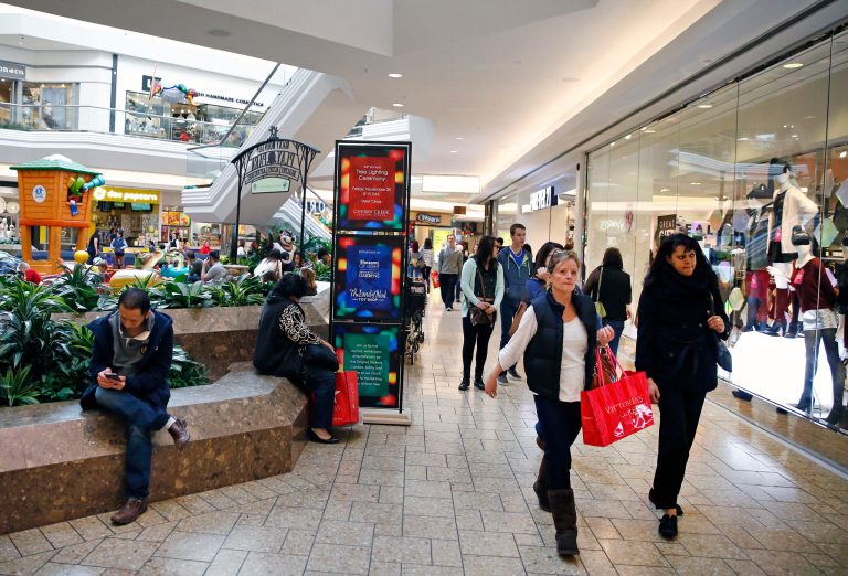 Shoppers look for sales at Cherry Creek Mall, in Denver, Co., on Nov. 29. (AP Photo/Brennan Linsley)