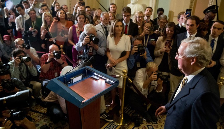 They could criticize Obamacare and argue they voted to repeal it, but Obama's veto would save them from ever having to explain their decision to critics. (AP Photo/Andrew Harnik)