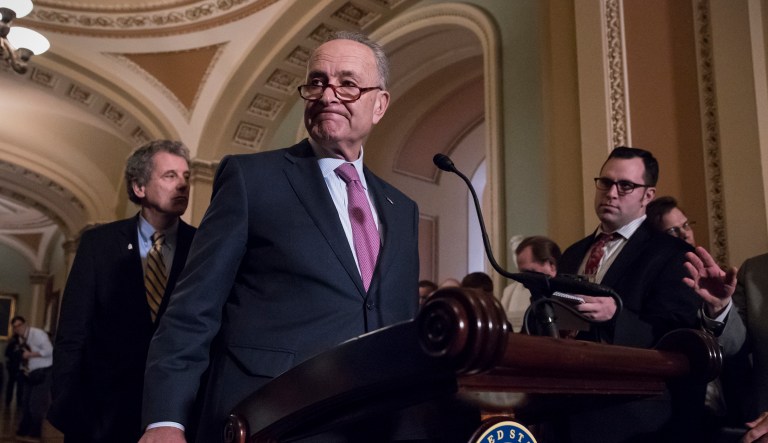 To Senate Minority Leader Chuck Schumer, his comments make it seem as if the Doug Jones victory definitely didn't have anything to do with the teenage bombshell broken by the Washington Post. (AP Photo/J. Scott Applewhite)
