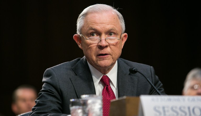 The Justice Department will put a woman who laughed during Jeff Sessions confirmation hearing to be attorney general back on trial, according to a report. (Graeme Jennings/Washington Examiner)