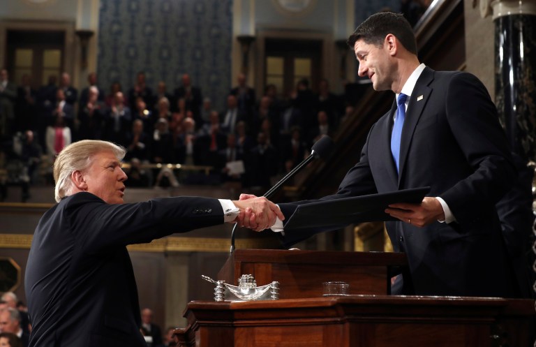 The Friends of Ireland luncheon will bring Trump to the halls of Congress. (Jim Lo Scalzo/Pool Image via AP)