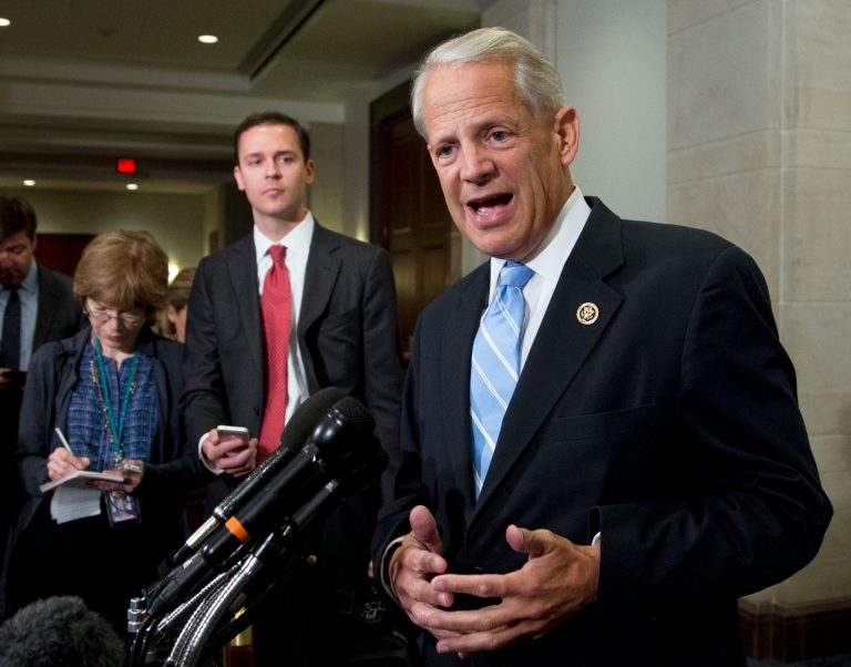 In this July 15, 2015, file photo, Rep. Steve Israel, D-N.Y., speaks to reporters on Capitol Hill in Washington, after attending a meeting with Vice President Joe Biden and the House Democratic Caucus to talk about the Iran nuclear deal. (AP Photo/Manuel Balce Ceneta)