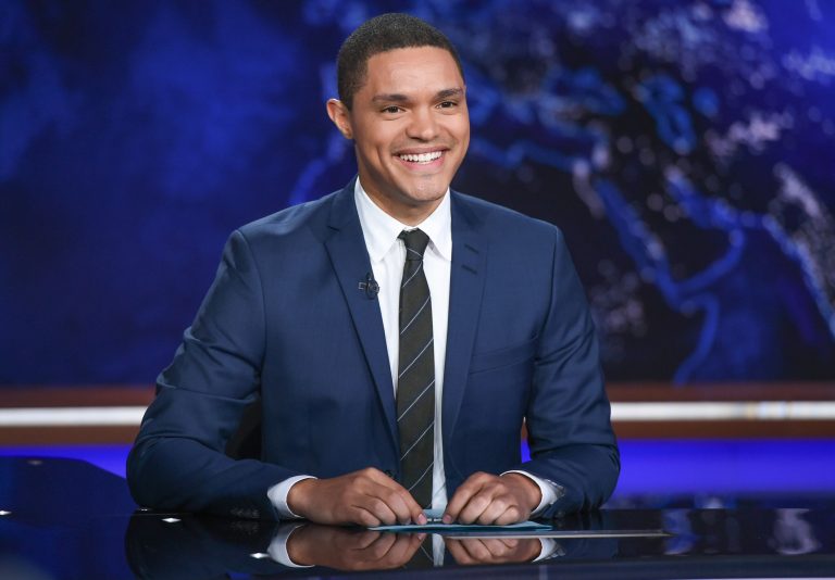 Trevor Noah's historical flub came Thursday as he interviewed Juan Williams about his new book 'We The People.' (Photo by Evan Agostini/Invision/AP)