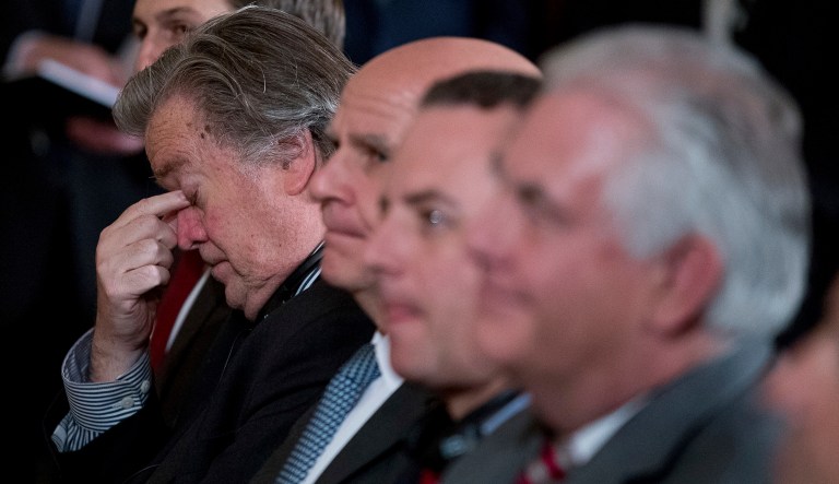 Several GOP candidates running in 2018 have embraced former White House strategist Steve Bannon as a way of proving their pro-Trump bona fides. But what now, after President Trump and Bannon have fallen out? (AP Photo/Andrew Harnik)